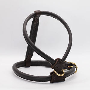2025 nouveaux modèles harnais de chien en cuir roulé souple de haute qualité personnalisé pour petits et moyens - Product Image 5