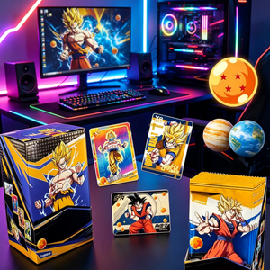HCY Culture <span class=keywords><strong>Dragon</strong></span> <span class=keywords><strong>Z</strong></span> Juego <span class=keywords><strong>de</strong></span> Cartas Coleccionables, Cartas Brillantes <span class=keywords><strong>de</strong></span> Anime Son Goku, Caja Sorpresa para Niños y Fans, Regalos - Product Image 3