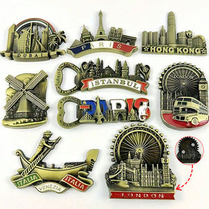 Изготовленные на заказ магниты на холодильник из цинкового сплава с УФ-печатью туристические сувениры с помощью техники литья - Product Image 1