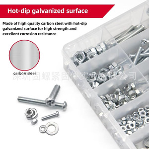 Carbon Steel Screw And Nut Set M3 M4 M5 M6 546pcs Assortment Kit With Washers For Repair And Assembly - Product Image 4
