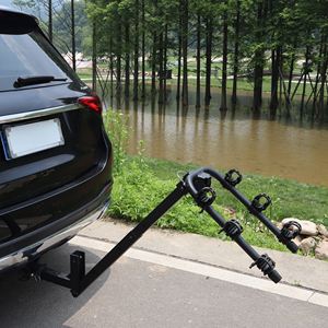 Support de vélo de remorquage arrière de voiture, support d'attelage de vélo de véhicule automobile, 4 sangles en caoutchouc de vélo, support de vélo pliable - Product Image 6