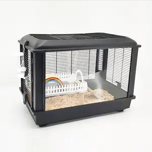 Manufacturers acrylic metal mesh plastic luxury villa basic hedgehog pig rabbit 60*36*45cm large hamster cage guinea pig house