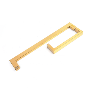 Quincaillerie de douche en verre trempé Poignée de porte carrée en forme de L - Product Image 3