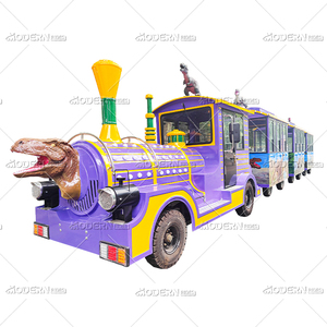 Train à dinosaures sans rails en acier, 27 places, avec fumée simulée et design accrocheur, idéal pour les parcs d'attractions familiaux. - Product Image 3