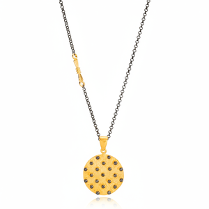 Colgante Vintage de plata chapada en oro de 22K, venta al por mayor, joyería de plata de ley 925 hecha a mano turca - Product Image 2