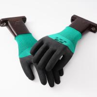 Gants de travail mécaniques antidérapants avec paume enduite de mousse de sable et de latex