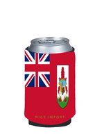 Manchon isolant réutilisable en néoprène avec drapeau des Bermudes, idéal pour canettes de bière ou de cola glacé, pour boissons froides