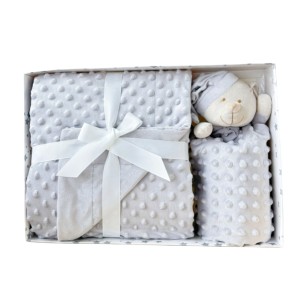 OEM su misura testa di animale neonato imbottita trapunta di sicurezza punti in pile <span class=keywords><strong>coperta</strong></span> per bambini con giocattolo - Product Image 3