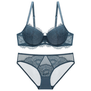 Soutien-gorge simple en dentelle confortable pour femmes, respirant, fin, uni, sous-vêtements de bikini taille basse - Product Image 5