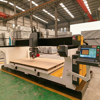 Scie à pont pour pierre haute précision 5+1 axes avec importation CNC |   Machine de fabrication de comptoirs en quartz pour découpe de vasques de cuisine