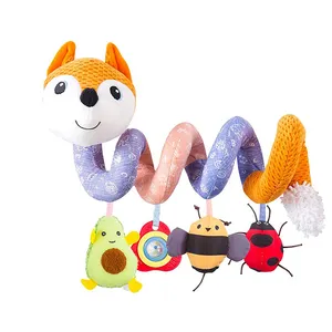 Landau suspendu hochets <span class=keywords><strong>spirale</strong></span> <span class=keywords><strong>poussette</strong></span> renard siège <span class=keywords><strong>jouet</strong></span> doux en peluche bébé éducatif animaux sensoriels berceau Mobile lit <span class=keywords><strong>jouet</strong></span> - Product Image 1