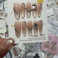 Uñas Postizas Hechas a Mano con Diseño Aleatorio, 10 Piezas/Juego, Entrega Rápida, Listas para Enviar