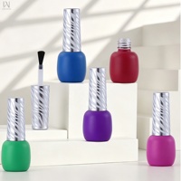 Nouveauté : Mini flacons en verre vides pour vernis à ongles et huiles, 5ml et 6ml, avec pinceaux et bouchons à vis, personnalisables OEM/ODM, marque privée