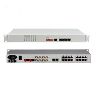 Multiplexeur de ligne téléphonique de haute qualité 4E1 4FE 16 canaux POTS Convertisseur de fibre optique téléphonique