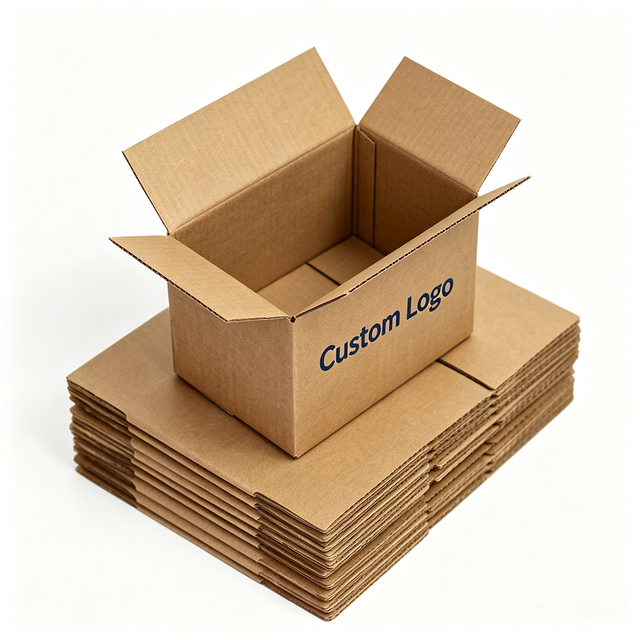 Free Design Sample Custom Logo Printed Corrugated Paper Mailer Moving Boxes Open Top Shipping Carton Eco Friendly Recyclable