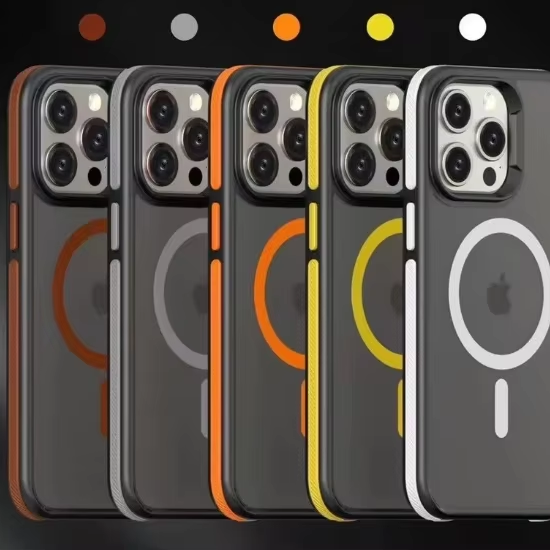 New Magnetic Luxury Matte Translucent Armor Shockproof Case for iPhone 16 Pro Max for Magnet Wireless Charge Cover Phone Case