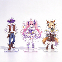 Support d'affichage personnalisé en acrylique pour figurines, impression UV, découpe laser, figurine irrégulière, accessoire de bureau décoratif