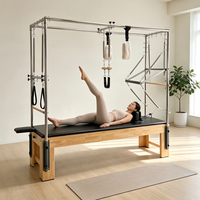 Équipement de fitness et de Pilates sur mesure en gros : Lit Reformer Cadillac en bois de chêne pour usage commercial et domestique