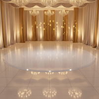 Panneau de sol de danse professionnel, moderne, luxueux, élégant, romantique, simple, 24 pieds x 24 pieds, avec cadre en aluminium blanc brillant, le plus vendu