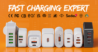Chargeur Mural Rapide LDNIO A2318C UE US Type C 20W PD QC3.0 Double USB C pour Téléphones Mobiles iPhone 14 13 12 11 Pro Max