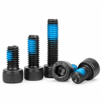 Vis à tête cylindrique à six pans creux en acier allié DIN 912 Grade 12.9 avec adhésif fileté bleu pré-appliqué pour supports de machines