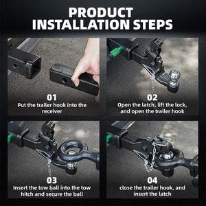 <span class=keywords><strong>Crochet</strong></span> d'<span class=keywords><strong>attelage</strong></span> noir à montage sur récepteur avec boule d'<span class=keywords><strong>attelage</strong></span> de 2 pouces - Product Image 6