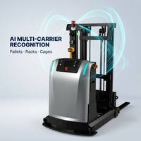Robot de palettisation autonome 1.4T AGV CQD-1400, chariot élévateur sans conducteur à laser SLAM pour allées étroites, capacité de levage de 3 m, pour la logistique d'entrepôt