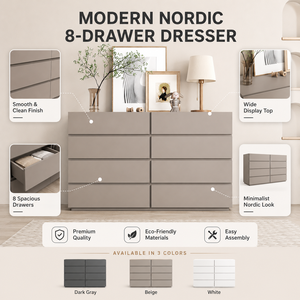 Modern Nordic <strong>8</strong> <strong>Drawer</strong> Luxury <strong>Chest</strong> <strong>of</strong> <strong>Drawers</strong> Cabinet Wooden Bedroom Living Room Storage Cabinet Furniture - Product Image 4