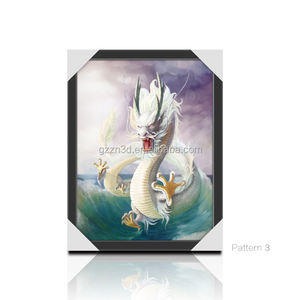 PET Lenticulaire Deep 3D Flips Effet <span class=keywords><strong>Dragon</strong></span> Image Plastique Animal et Ange Style - Product Image 2