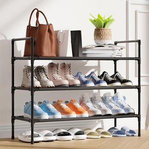 Zapatero Metálico Moderno de 3 Niveles, Organizador de Zapatos Apilable de Tela No Tejida para el Hogar - Product Image 5