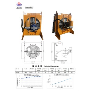 เครื่องทำความเย็นน้ำมันไฮดรอลิก Saint-Gobain รุ่น ZXH1490 แบบหมุนเวียนลมระบายความร้อนด้วยอากาศสำหรับระบายความร้อนเกียร์ - Product Image 2