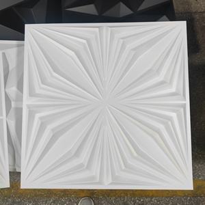 Panneaux muraux 3D en PVC modernes pour usage <span class=keywords><strong>intérieur</strong></span>/extérieur 50x50cm Blanc pour la décoration d'entrepôts et de maisons - Product Image 1