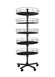 Metal Round <strong>Spinner</strong> <strong>Display</strong> <strong>Rack</strong> with <strong>Wire</strong> Mesh Free Standing Counter Top <strong>Display</strong> Stand for Dolls and Shelf Use - Product Image 2