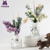 Diffuseur de parfum d'ambiance écologique à bâtonnets, fleurs séchées romantiques, aromathérapie, 50 ml, 6 mois