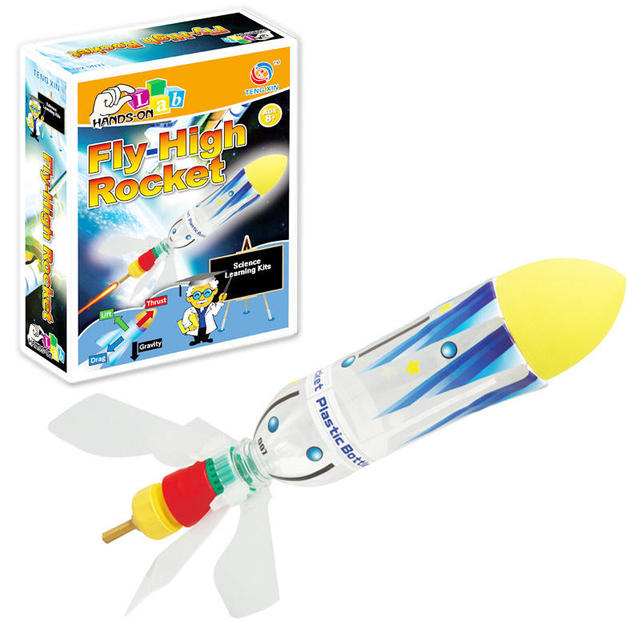 STEM Rocket Science Experiment Kit for Kids - Fun Educational DIY Toy with Launcher