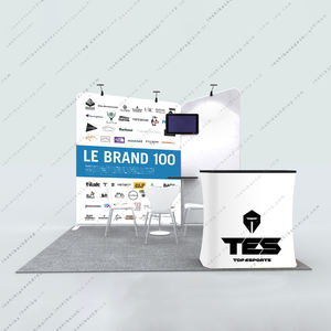 Stand d'exposition portable Tissu de tension modulaire Toile de fond publicitaire Présentoir de <span class=keywords><strong>salon</strong></span> commercial - Product Image 5
