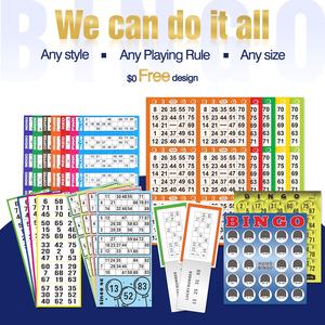 NUEVA Venta 75 Ball Bingo Card Impresión digital Juego de juego Ticket Play Paper Bingo - Product Image 6