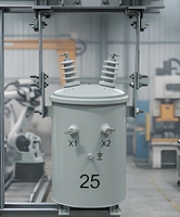 Transformateur de distribution électrique monophasé toroïdal monté sur poteau, certifié ISO9001, 100 kVA-50 kVA, 13,8 kV, 13,2 kV, 34,5 kV