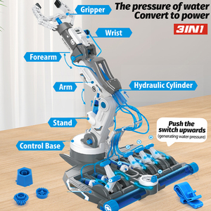 3 in1 220 cái giáo dục thí nghiệm khoa học Kit Xây dựng đồ chơi tự làm thủy lực thao túng Máy cánh tay thân cây Đồ chơi <span class=keywords><strong>robot</strong></span> cho bé trai - Product Image 4