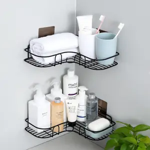 Top quality Wall Mount Shower Caddy Stainless Steel Bathroom Storage Organizer Triangle Corner Shower Shelf