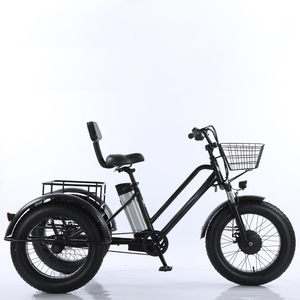 Vente en gros de tricycles électriques pour adultes, cadre en aluminium de 20 pouces, double frein à disque, vélo cargo à trois roues pour personnes âgées - Product Image 3