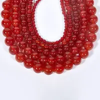 Wholesale Natural Red Agate Round Loose Beads Gemstone for Jewelry Making Necklace Bracelet