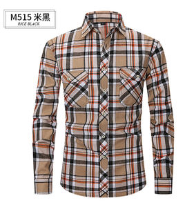 OEM/ODM Camisas Para Hombres Diseñador de algodón para hombre Ajuste relajado Ropa a cuadros Overshirt <span class=keywords><strong>Camisa</strong></span> de franela para hombre de <span class=keywords><strong>caballero</strong></span> - Product Image 6