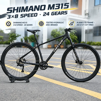 Vélo de montagne VTT léger 29 pouces, cadre en alliage d'aluminium, 24 vitesses, frein à disque hydraulique, vélo de trail XC 27,5 29er, vente en gros