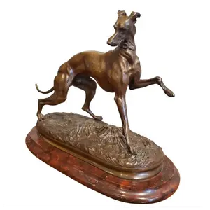 Outdoor garden casting bronze dog sculpture animal metal crafts customization Quyang County