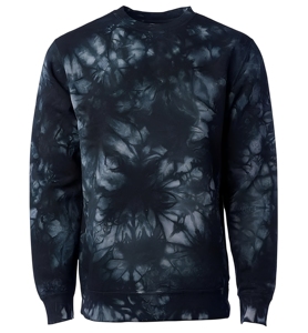 Sudadera de cuello redondo con efecto tie-dye para hombre, corte regular, manga larga, informal, tejida, para invierno, 100% algodón - Product Image 1