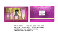 Mini Eau Fraîche Parfumée en Spray – Coffret Pêche Rose Bling Star Barbe à Papa Crème Sucrée – Format Voyage – Parfum Longue Durée pour Femme