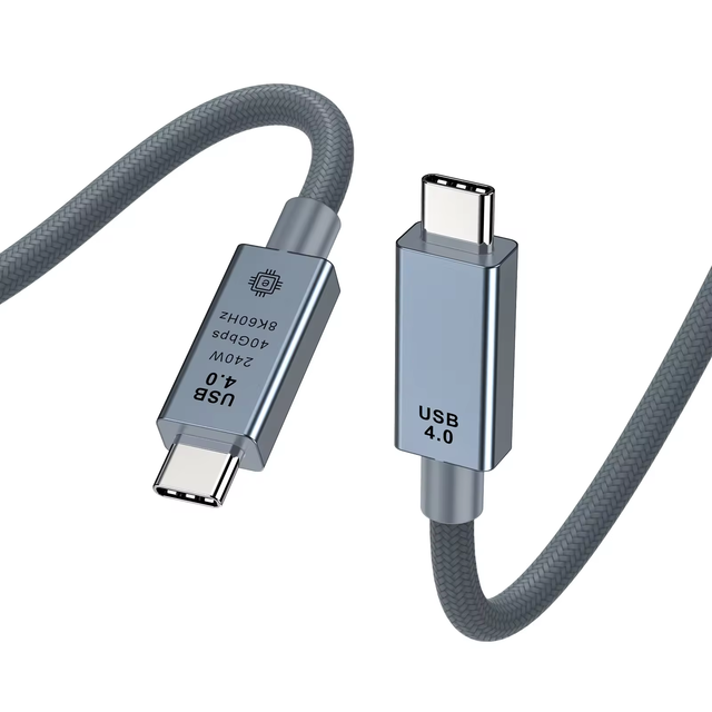 Professional 40Gbps 100W 240W 8K 60Hz 1M 6.6ft for Type-C Laptop, Hub, Docking, and More USB4 to USB4 USB C to USB C Cable