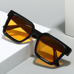 Lunettes de soleil carrées de luxe de haute qualité, logo personnalisé, lunettes de soleil colorées tendance pour hommes et femmes, UV400 - Product Image 1