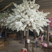 Arbre de glycine personnalisé, grand arbre artificiel en fibre de verre, faux cerisier en fleurs pour la décoration de restaurant, mariage en plein air, fête